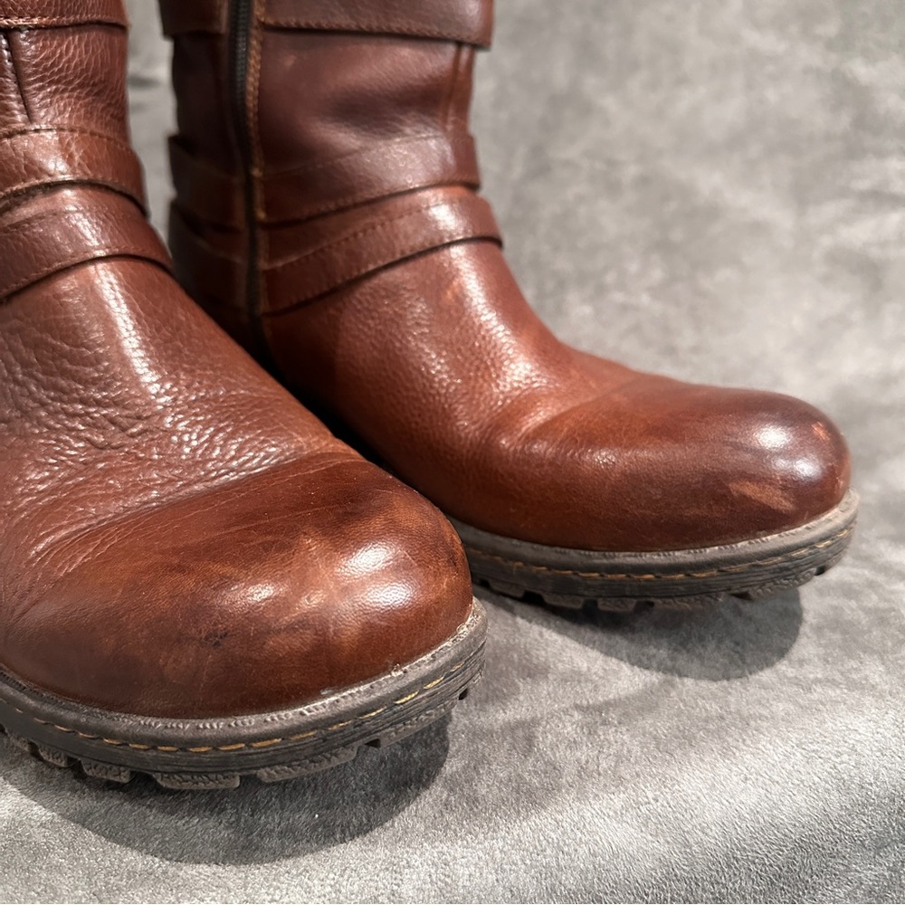 B.O.C. Born Concept Tall Leather Riding Boots — Brown (Size 11) - Picture 7 of 10